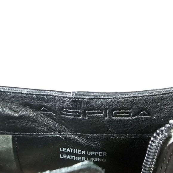 Black Leather Booties With Side Zipper & 4-Inch Heels By Via Spiga size 9 - Picture 6 of 10